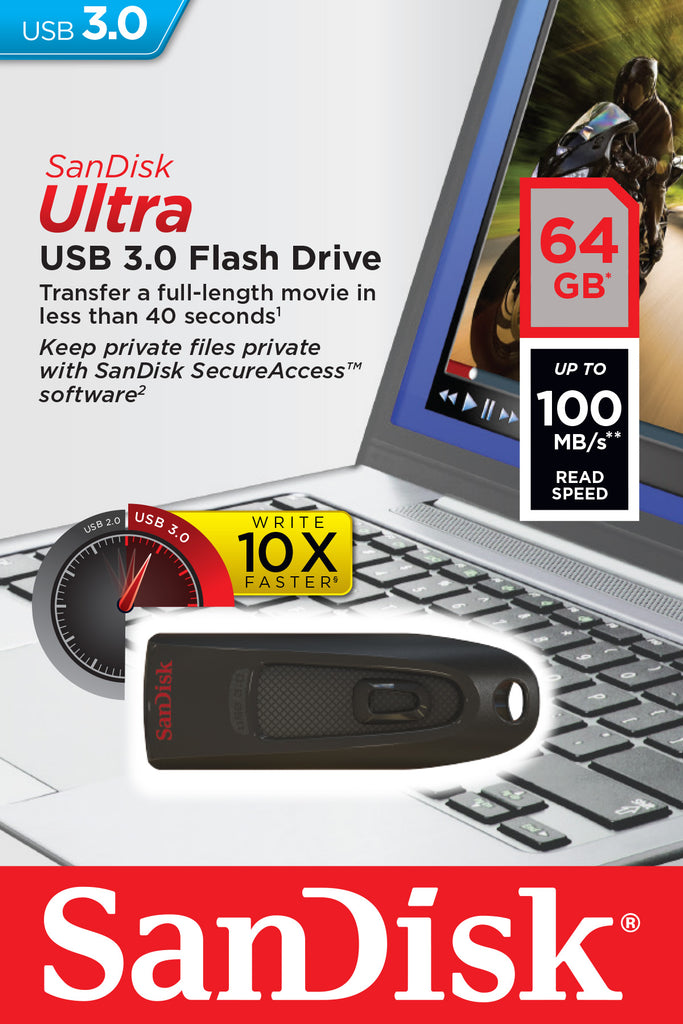 SanDisk Ultra - Unidad flash USB - 64 GB